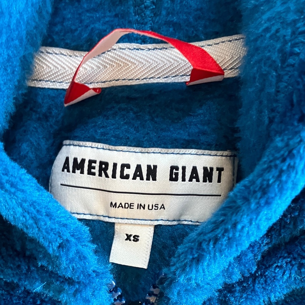 American Giant Woman’s Polartec Fleece Zip Up Hoodie Jacket Made in the USA - Picture 2 of 8
